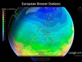 network of European Brewer Spectrophotometer 