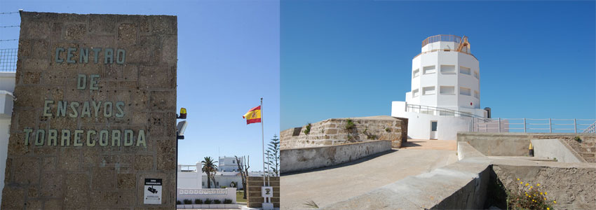 Entrada i torre militar Torregorda INTA